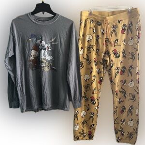 Vintage LOONEY TUNES lounge set.  Top M/Bottom XL